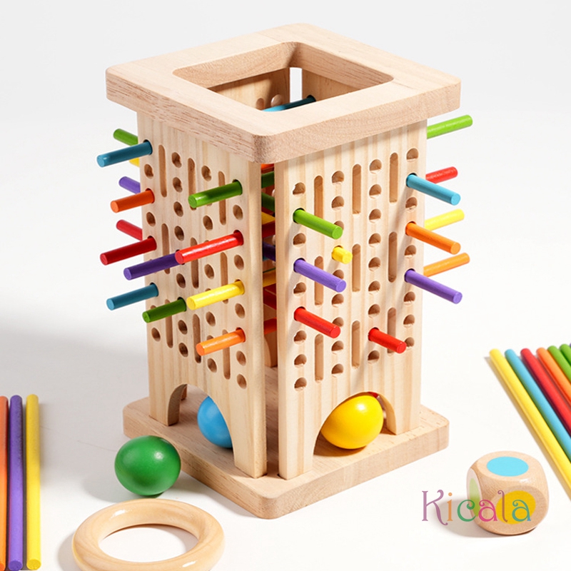 Dice Tower Wooden - Игра Монтессори, деревянная настольная игра, деревянная