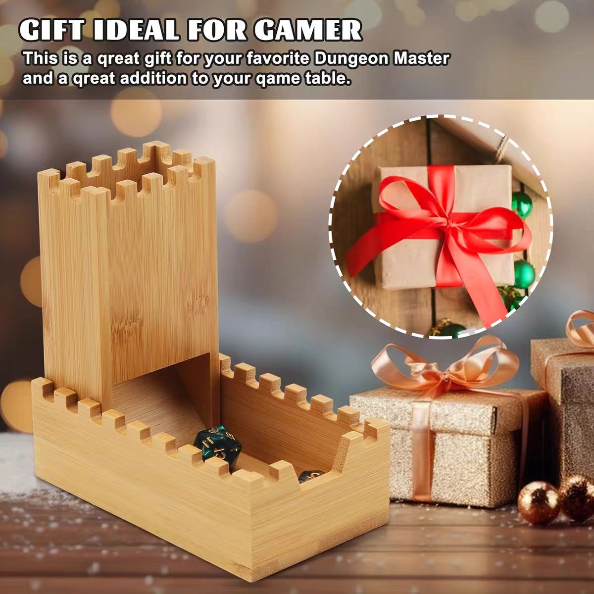 Dice Tower Wooden - Складная деревянная башня для игральных костей,