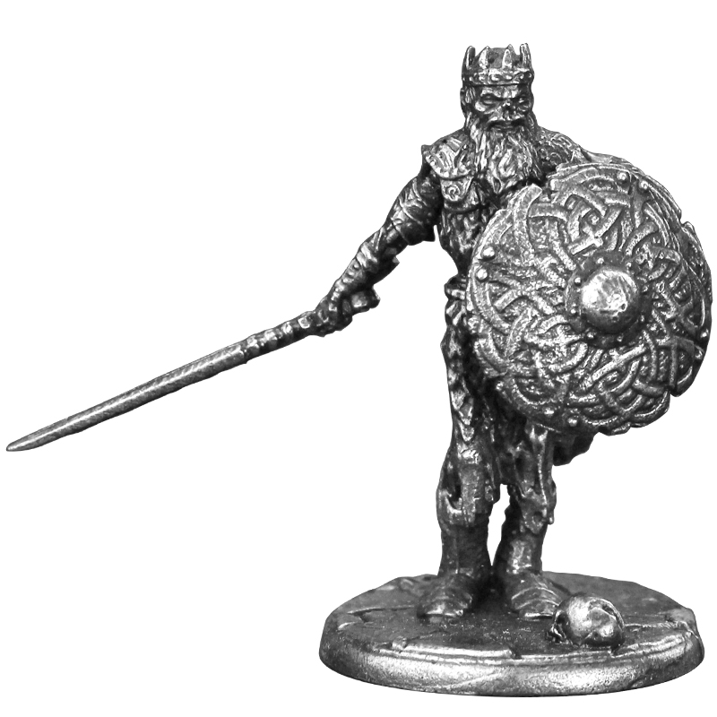 Board Game Vikings - Череп викинга, корпус воина, металлические фигурки