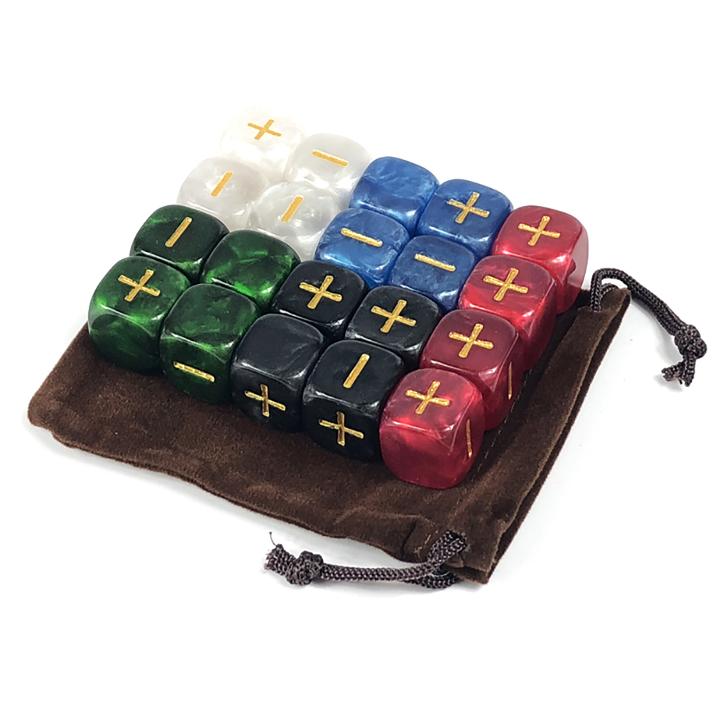 Board Game Electronic Table - Fate Dice с сумкой, 20 шт.,