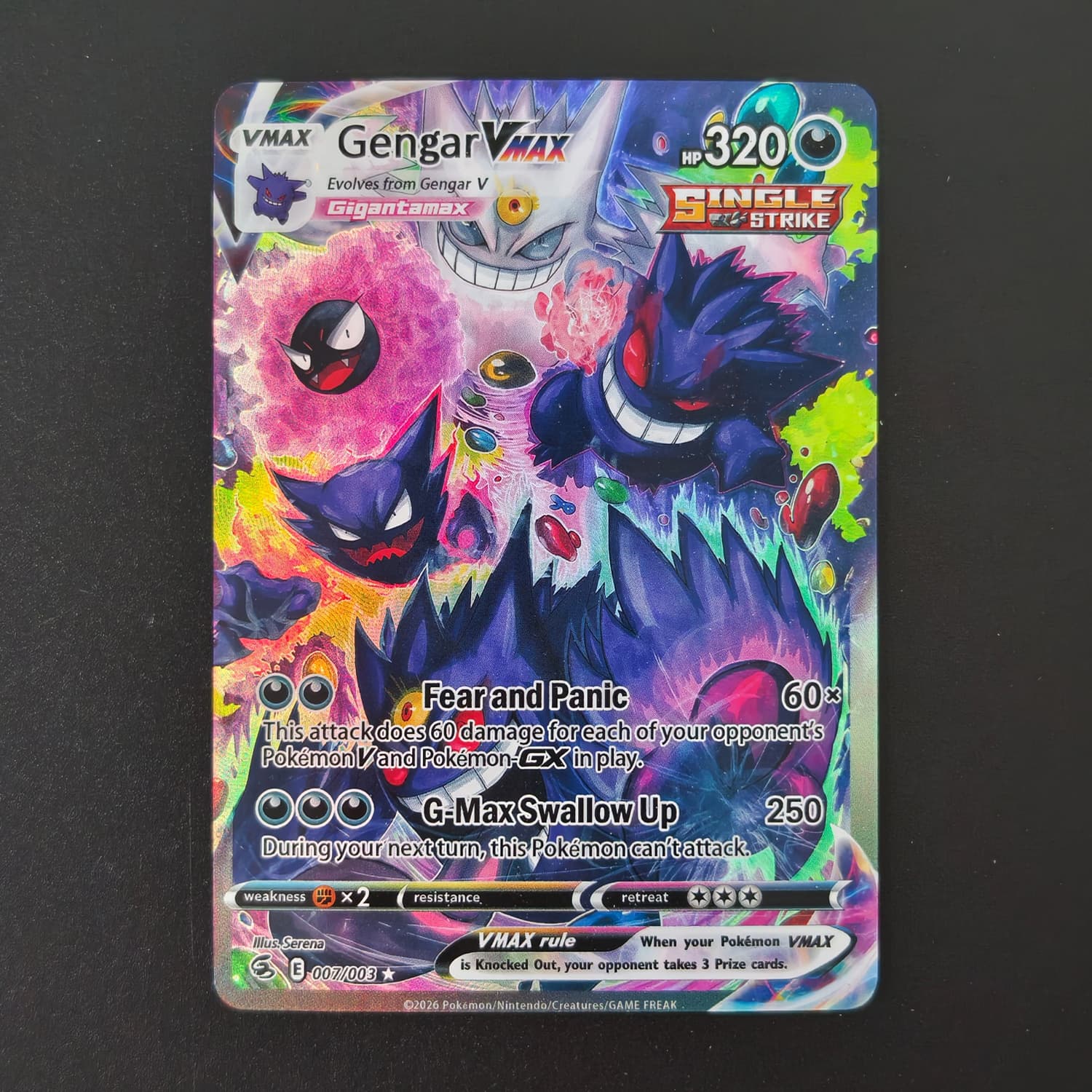 Board Game English - Коллекционная карта Pokemon Gengar VMAX 007/003