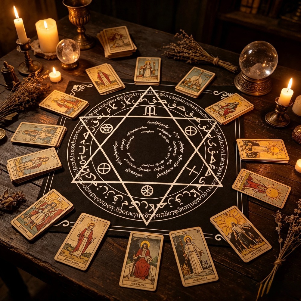 Board Game Vintage - Квадратная скатерть для Таро 49 см,