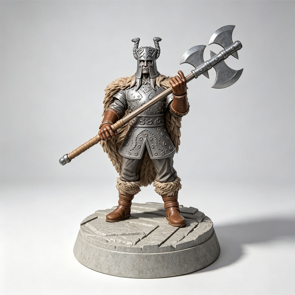 Board Game Vikings - Миниатюрная фигурка воина-викаинга с топором в