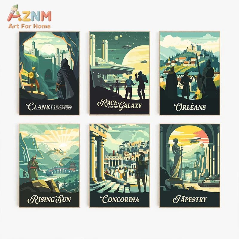AZNM Ретро-постер на холсте дл – обзор и цена Board Game Vintage